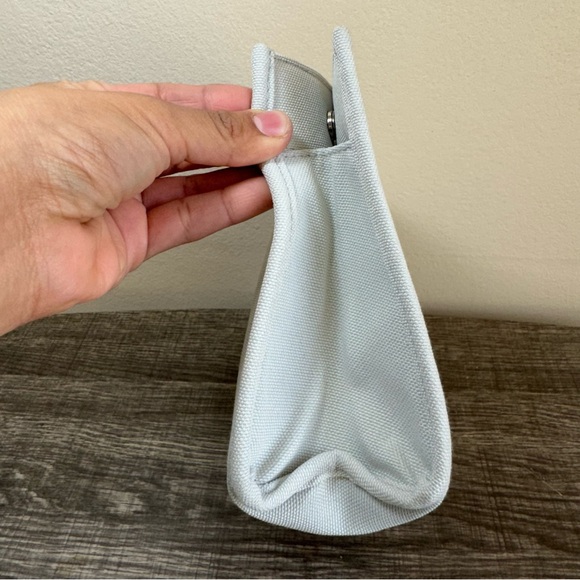 Christian Dior Beauty Gray Trousse Canvas Pouch Cosmetic Makeup Bag New - Picture 5 of 13